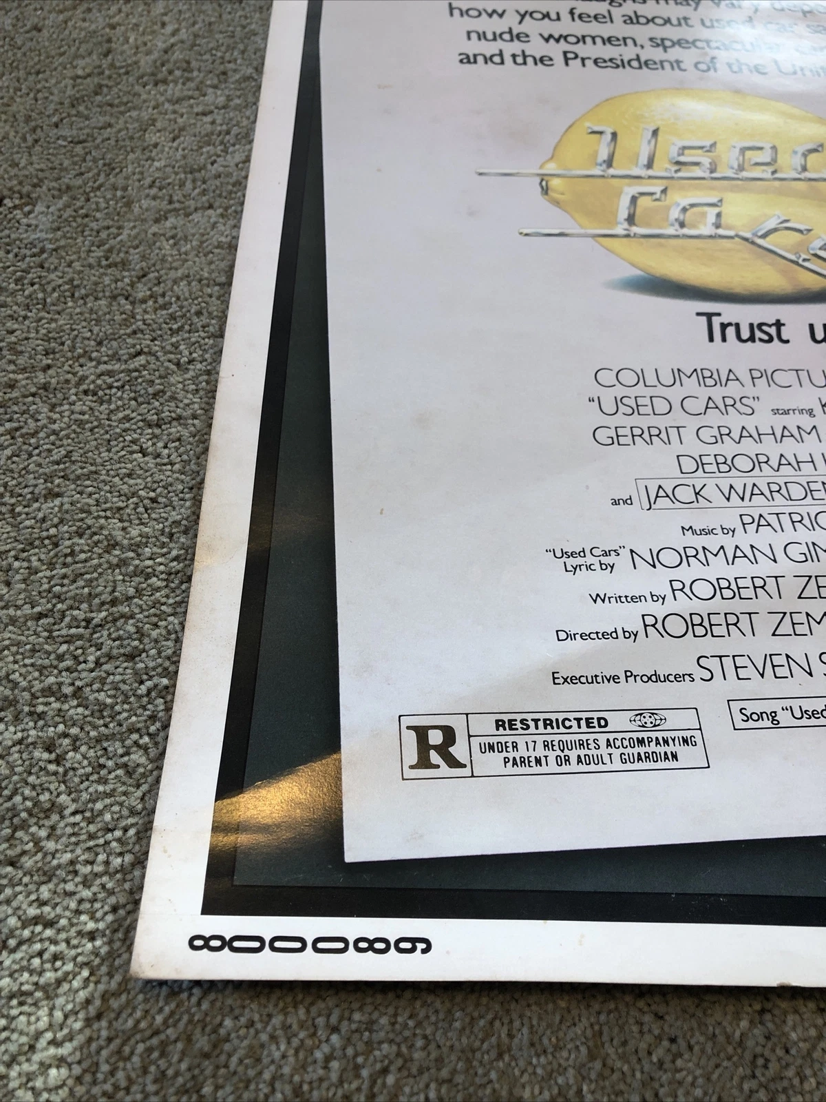  original 1980 pôster filme kurt russel robert zemeckis 