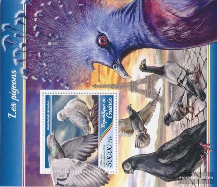 Guinea Block 2810 (kompl. Ausgabe) postfrisch 2017 Tauben - Bild 1 von 1