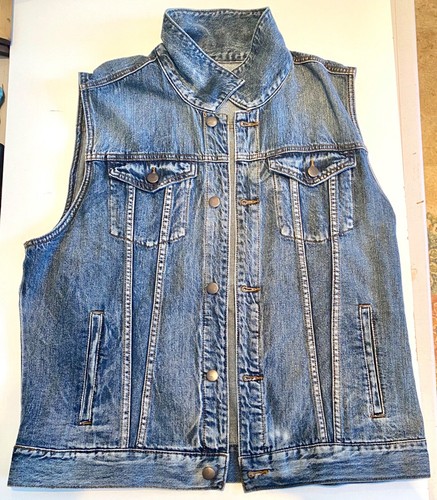 Jean Vest with Large Iron Cross \u0026 Scull 