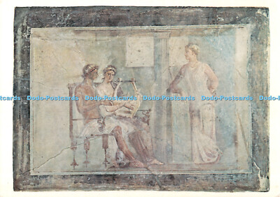 D067943 The British Museum. Der Musikunterricht. von Herculaneum. Römische Wandfarbe