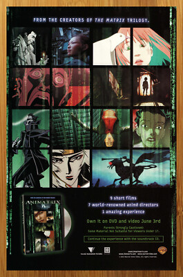 2003 The Animatrix Print Ad/Poster Original Official DVD/Bluray