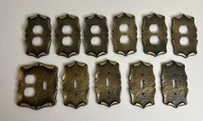 11 Pc Lot Vintage Brass AMEROCK Carriage House Outlet Covers Light Switch Covers
