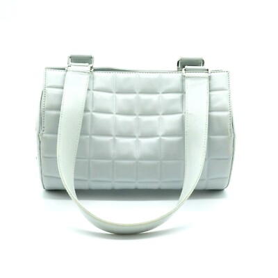 CHANEL CC Chocolate Bar Quilted Leather Bowler Shoulder Bag