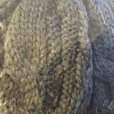 Premium Cable Knit Slouchy Beanie Hat Gray 