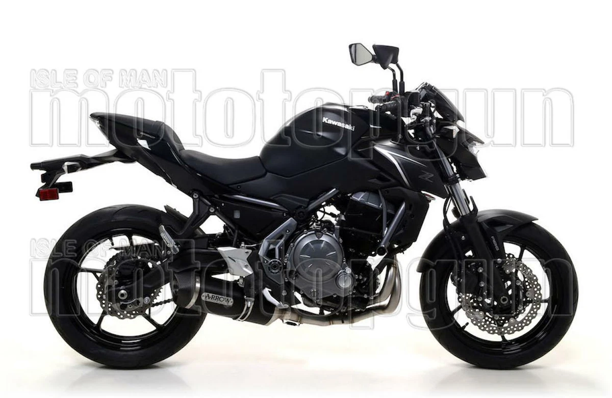 ARROW HOM NOCAT FULL EXHAUST RACE TECH BLACK ALU C KAWASAKI Z650 Z