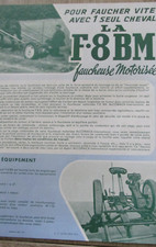Catalogue,Brochure,Prospectus  machine agricole  Mc Cormick  Faucheuse F-8 BM
