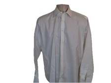 Men's White M S Man Dress Shirt. 17. Long Sleeve. 100 Cotton.