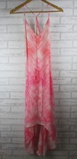 Forever New womens shift dress pink print 10 strappy aysemtrical hem