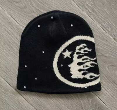 Brand New Rhinestone Accented Hellstar Logo Beanie