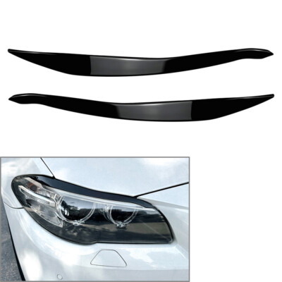 Front Lights Eyebrow Cover for BMW 5 Series F10 F11 2015-17 Black