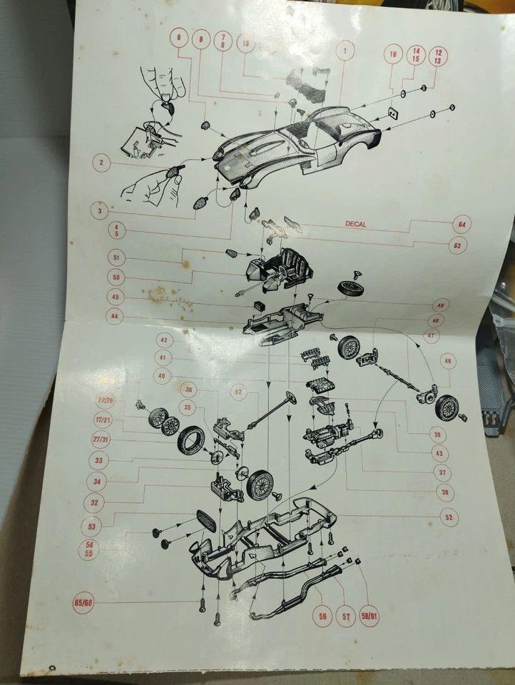 Modellino Ferrari Testa Rossa Le Mans Bburago Kit Da Completare 1:18 LEGGI... - Immagine 3 di 4