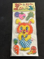 NEW Vintage 80’s Puffy Happy Sticker Sheet - Rare