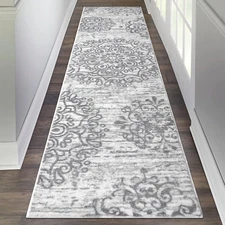 HEBE Hallway Runner Rug 2'X8' Washable Vintage Distressed Area Rugs Non Slip Lau
