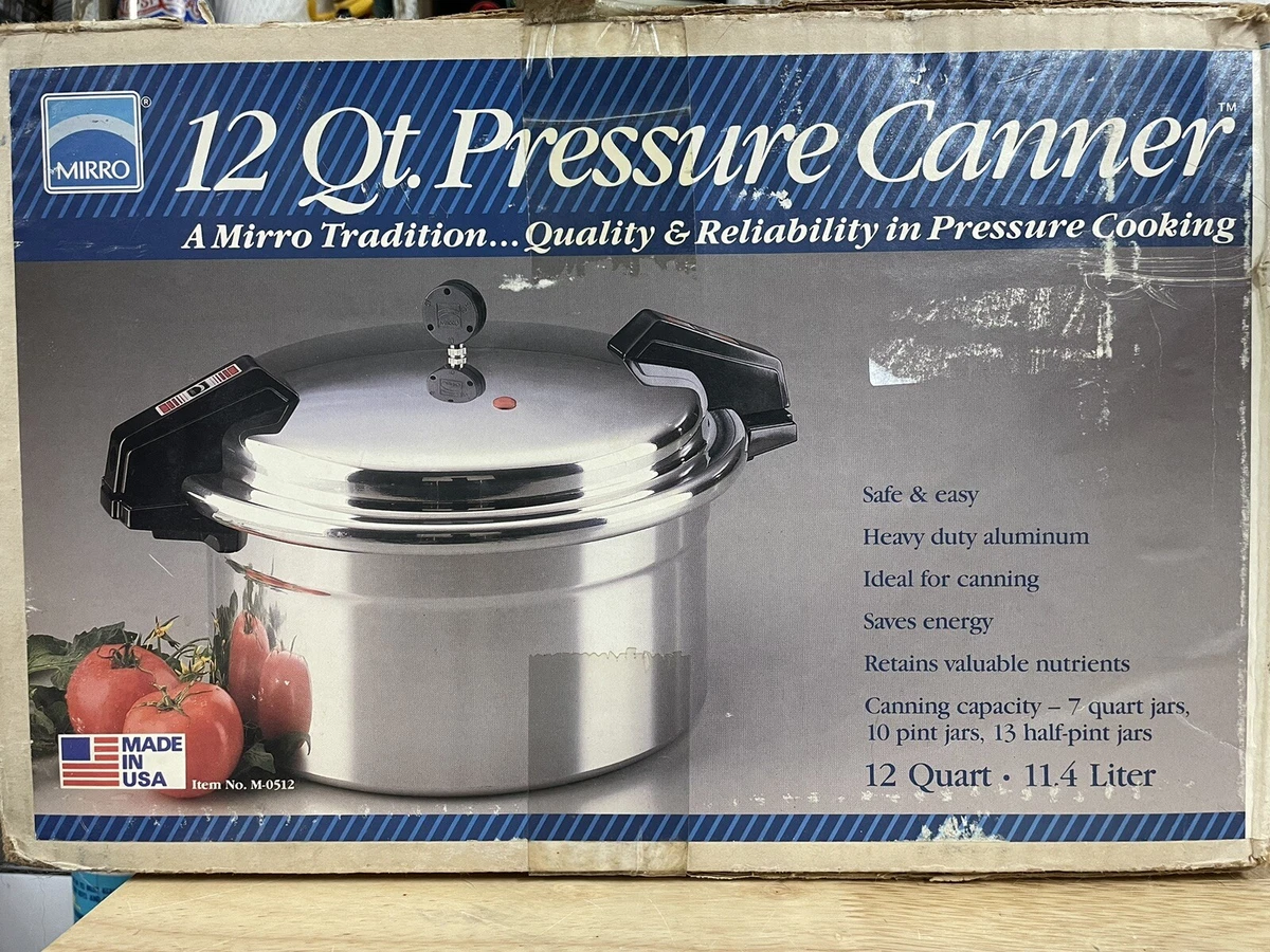 Mirro 12 QT Quart Pressure Cooker Canner USA Holds 7 Qt Jars