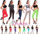 Cotton Leggings 3/4 Length Cropped Summer Pants Cyclist All Colours and Sizes
