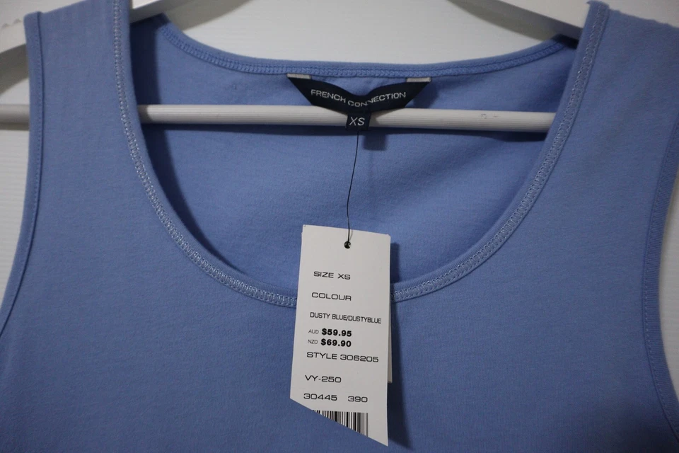 New with half tag - French Connection blue/silver sequin top size XS - image 2 of 2