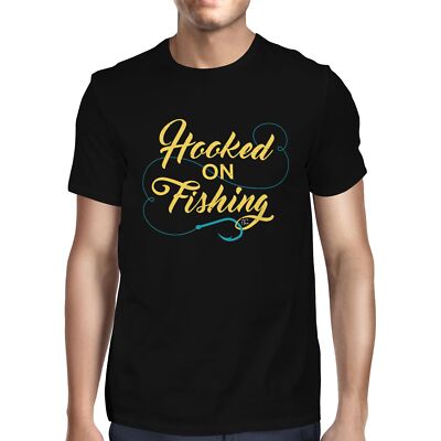 1Tee Herren Hooked on Fishing Hook T-Shirt