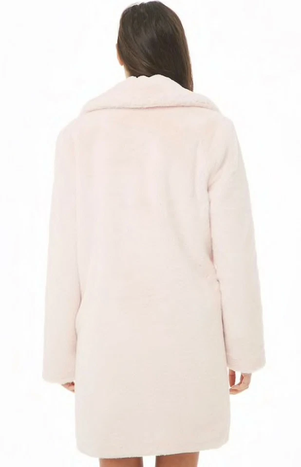 Abrigo Forever 21 Piel Sintética Rosa Rubor Grande L ¡NUEVO! Foto 4 de 4