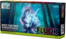 8 PCS Fluor Paints 9353 Set For Models Miniatures Hobby Acrylic Paint Art