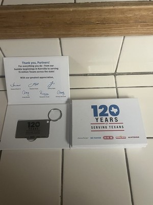 H-E-B HEB 120th Anniversary Gift Card Key Chain NO MONEY ON CARD, IS RELOADABLE