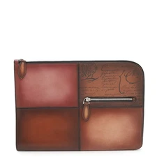 Berluti Calligraphy Nino Clutch Bag Size TGM Leather Red NINO_TGM_NEO