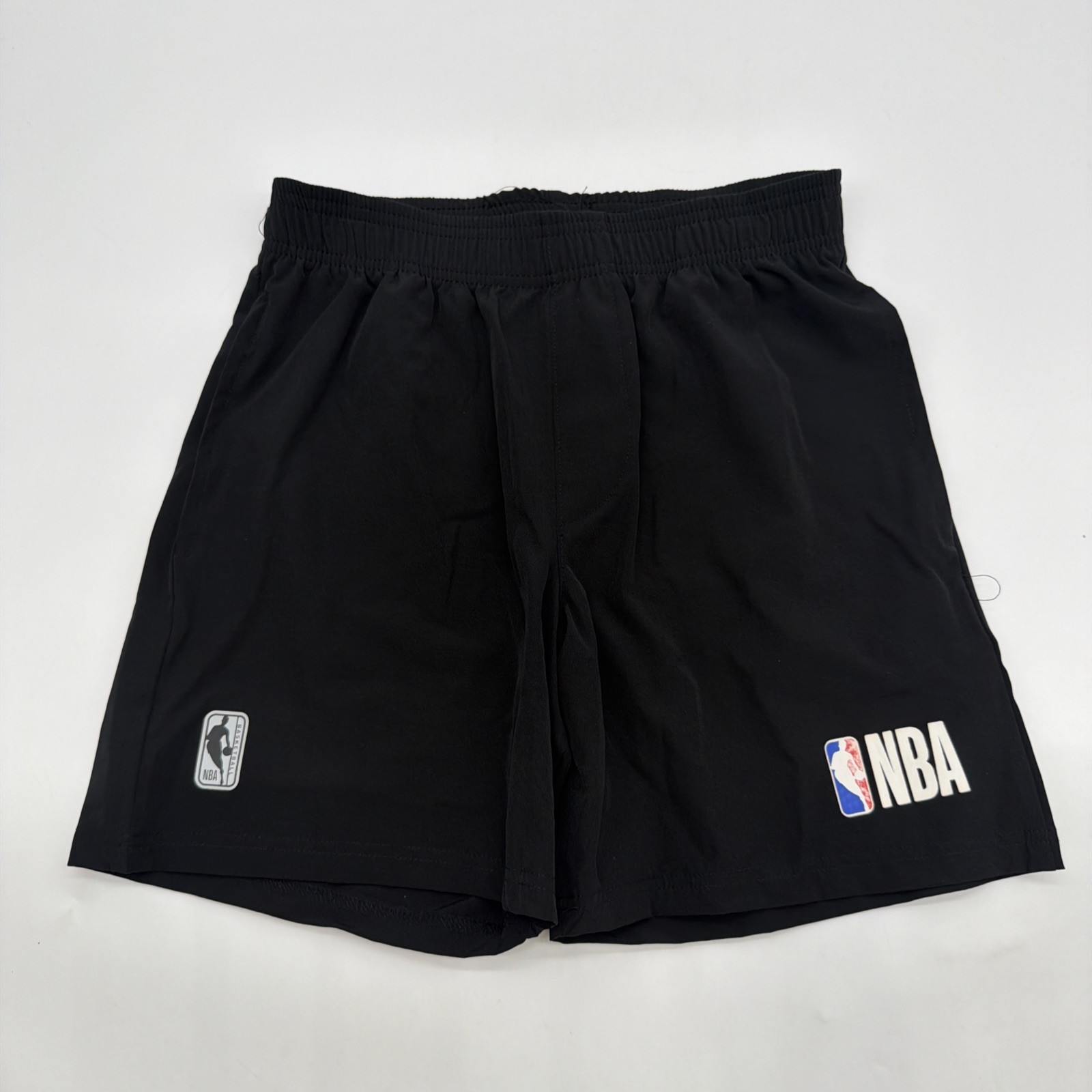 NBA Basketball Shorts Youth Boys Size 10-12 Y Black Logo .#45024