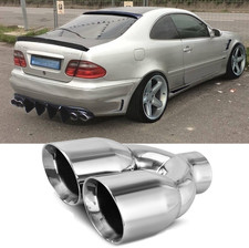 Chrom Auspuffblende Auspuff Endrohr Edelstahl Doppel Für Mercedes CLK W208 Chrom Auspuffblende Auspuff Endrohr Edelstahl Doppel Für Mercedes CLK W208