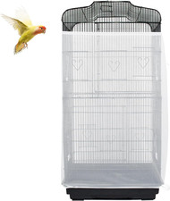 Large Bird Cage Seed Cather,Bird Cage Cover Adjustable Soft Airy Skirt Guard ...