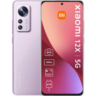 Xiaomi 12 X 5G 256 GB Purple Dual SIM Smartphone Handy Mobiltelefon