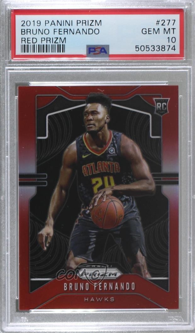 2019-20 Panini Prizm Rookie Red 188/299 Bruno Fernando #277 PSA 10 GEM MT z0q