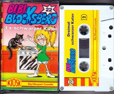 MC Bibi Blocksberg 22 - Dreimal schwarzer Kater - KIOSK alt gelb geschraubt