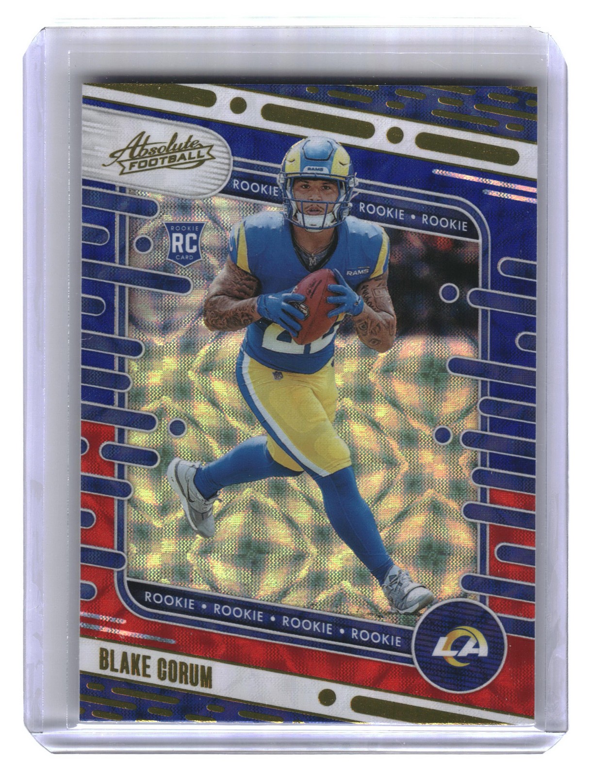 2024 Panini Absolute #168 Blake Corum Red/White/Blue Kaleidoscope