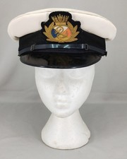 P&O OFFICERS PEAKED CAP WITH BULLION WIRE CAP BADGE - PENINSULA & ORIENT LINE
