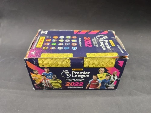 2022 Panini Premier League Stickers 100 Bags Box