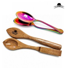 Bundle Rainbow Musical Spoons Instrument Wooden Spoons Percussion For All Ages