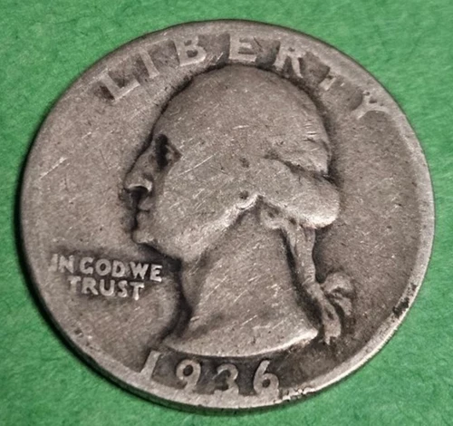 1936-P Washington Silver Quarter-Fine Plus* with Free Shipping