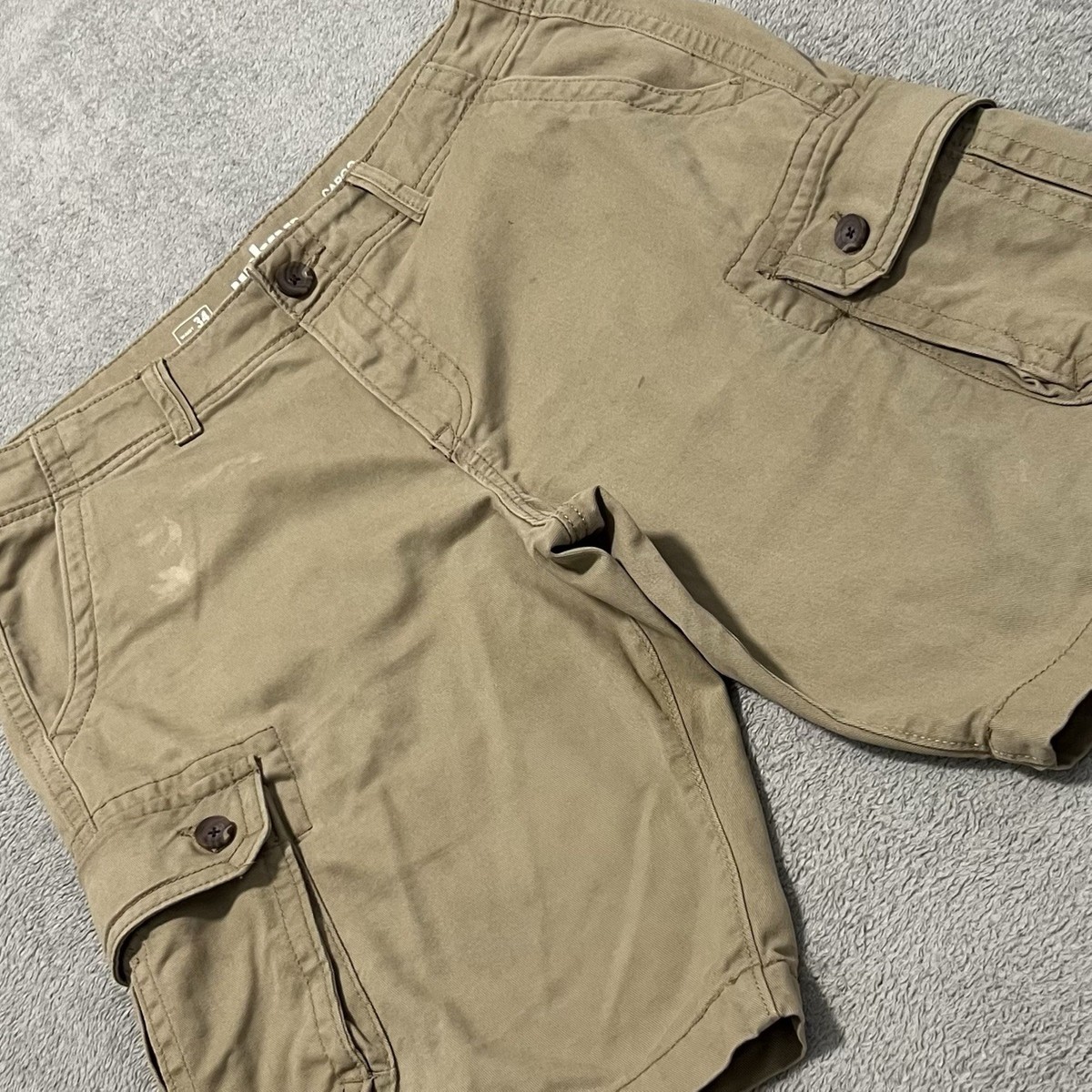 Urban Pipeline Shorts Mens 34* Beige Hits At Knee Superflex Cargo Pants