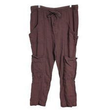 Free People Feel Good Utility Pull On Pants Womens Size Medium Mauve Cargo Boho