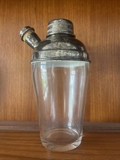English Art Deco-style glass cocktail shaker, dating from the 1930s to 1950s