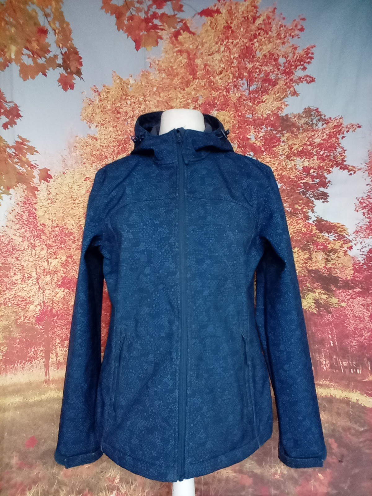 Mountain Warehouse blue patterned full zip Softsh… - image 1