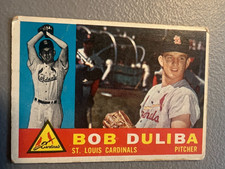 1960 Topps Baseball - Bob Duliba ( St. Louis Cardinals ) Rookie RC #401 - GOOD