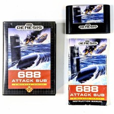 688 Attack Sub (Sega Genesis) CIB Complete Game, Case/Box + Manual