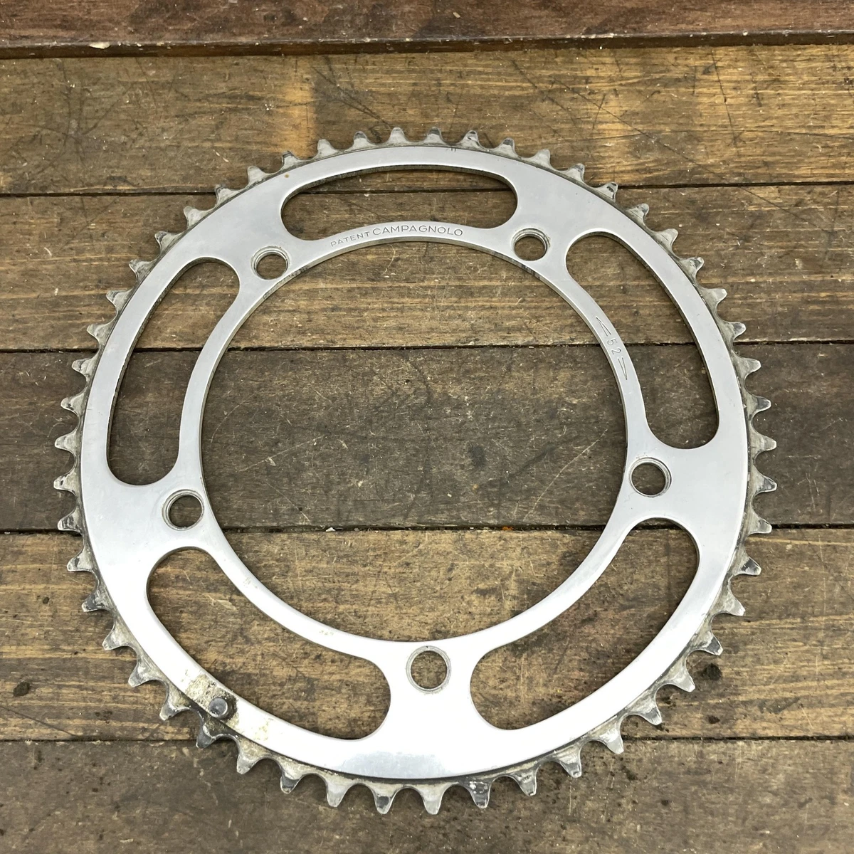 Ancien Pédalier Campagnolo Chorus 52 Dents 9v BCD 135 Mm - Pièce Vélo Course Vintage Alu - Très Bon état