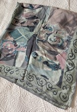 VERA Neumann 30  x 31   WHIMSICAL  Elegant Vintage Silk Scarf. Lovely Colors .