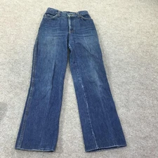 Vintage H.I.S Jeans Womens 23 Blue High Rise Straight Leg Chic Denim Medium Wash