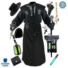 Plague Doctor Costume Cloak Robe Halloween Medieval Priest Renaissance Cosplay