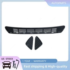 Front Bumper Lower Grille W Fog Hole Cover Set For 2012-2014 Toyota Camry