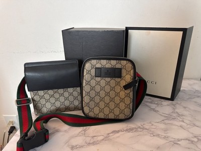 Gucci Belt Bag Brown GG Web Canvas/Leather