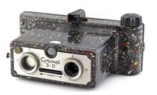 Bakelite Coronet 3-D Stereo (type 27), 127 Roll Film Camera - 1 Roll Included