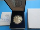 1989 First Man on the Moon Silver Proof Commemorative with box and COA